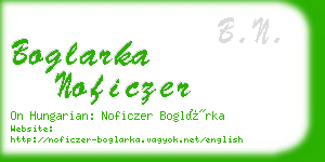 boglarka noficzer business card